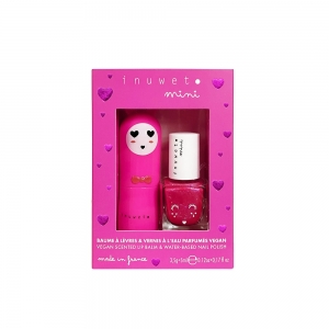 FUCHSIA Coffret Fuchsia duo baume à lèvres et vernis à l'eau - Cerise et Fraise