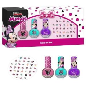 MINNIE Coffret 3 vernis + autocollants pour ongles