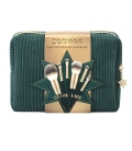 TROUSSE  6 PINCEAUX Coffret Trousse Velours Côtelé – 6 Pinceaux Maquillage Glow Vibe