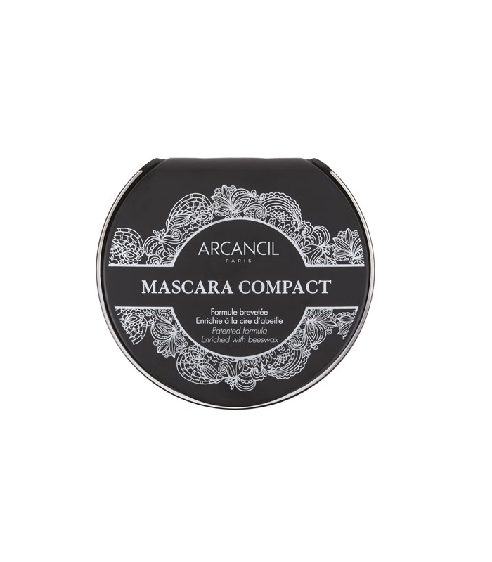 ARCANCIL MASCARA COMPACT 001 NOIR Mascara Compact Mascara Cake, formule brevetée à la cire d