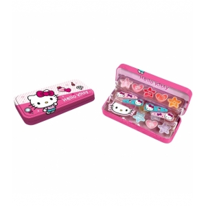 HELLO KITTY Plumier métal maquillage & barettes