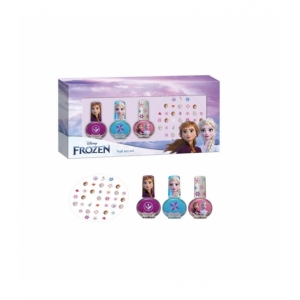 LA REINE DES NEIGES II Coffret Art des Ongles 3 vernis + Autocollants pour ongles