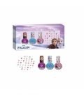 LA REINE DES NEIGES II Coffret Art des Ongles 3 vernis + Autocollants pour ongles
