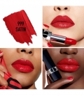 ROUGE DIOR Rouge à lèvres rechargeable couleur couture, 4 finis : satin, mat, métallique et velours