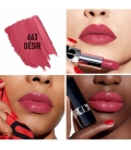 ROUGE DIOR Rouge à lèvres rechargeable couleur couture, 4 finis : satin, mat, métallique et velours