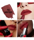 ROUGE DIOR Rouge à lèvres rechargeable couleur couture, 4 finis : satin, mat, métallique et velours