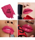 ROUGE DIOR Rouge à lèvres rechargeable couleur couture, 4 finis : satin, mat, métallique et velours