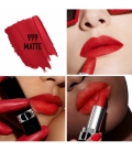 ROUGE DIOR Rouge à lèvres rechargeable couleur couture, 4 finis : satin, mat, métallique et velours