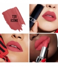 ROUGE DIOR Rouge à lèvres rechargeable couleur couture, 4 finis : satin, mat, métallique et velours