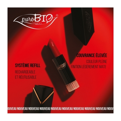 ROUGE A LEVRES RECHARGEABLE Semi-mat, texture confortable