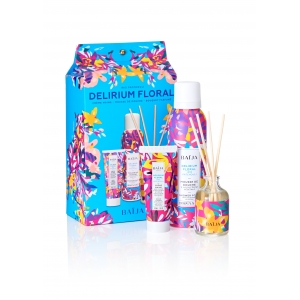 DELIRIUM FLORAL Coffret noël mousse de douche, crème mains,bouquet